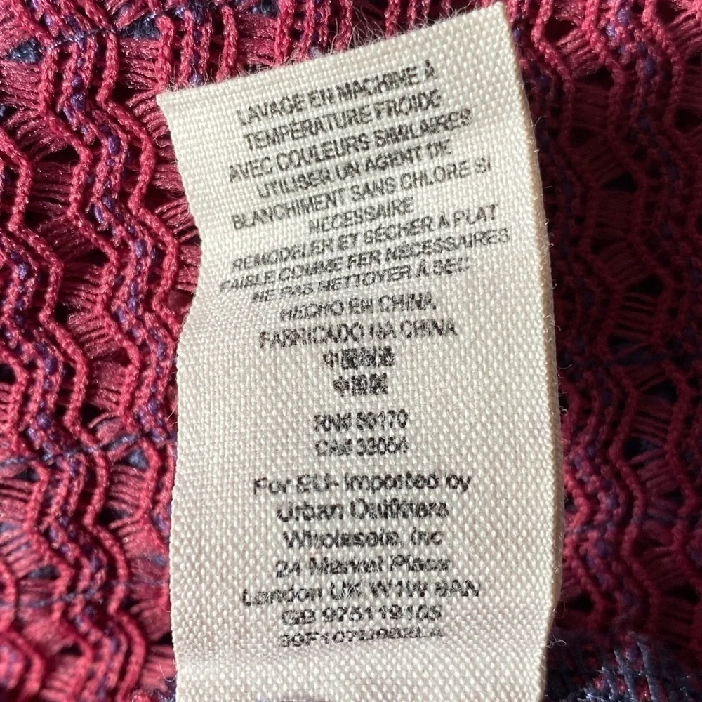 Free People Burgundy /Navy Sleeveless Top